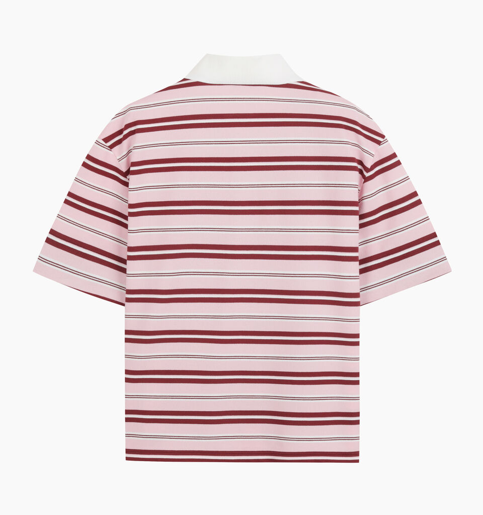 Pink striped polo - null - Pink | Sisley K image number 2